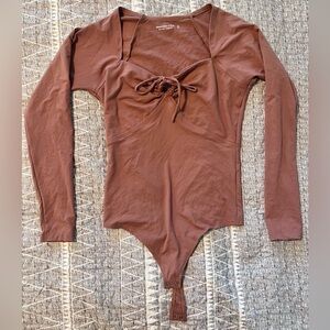 Abercrombie & Fitch Soft A&F Collection Long Sleeve Bodysuit Size M